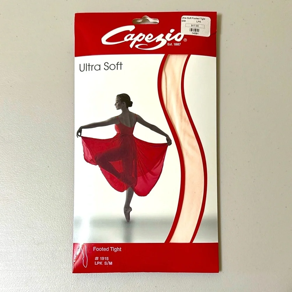 Capezio Light Pink Footed Tights for Dance Elegance
